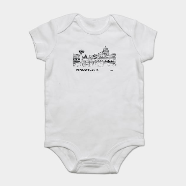 Pennsylvania State USA Baby Bodysuit by Lakeric